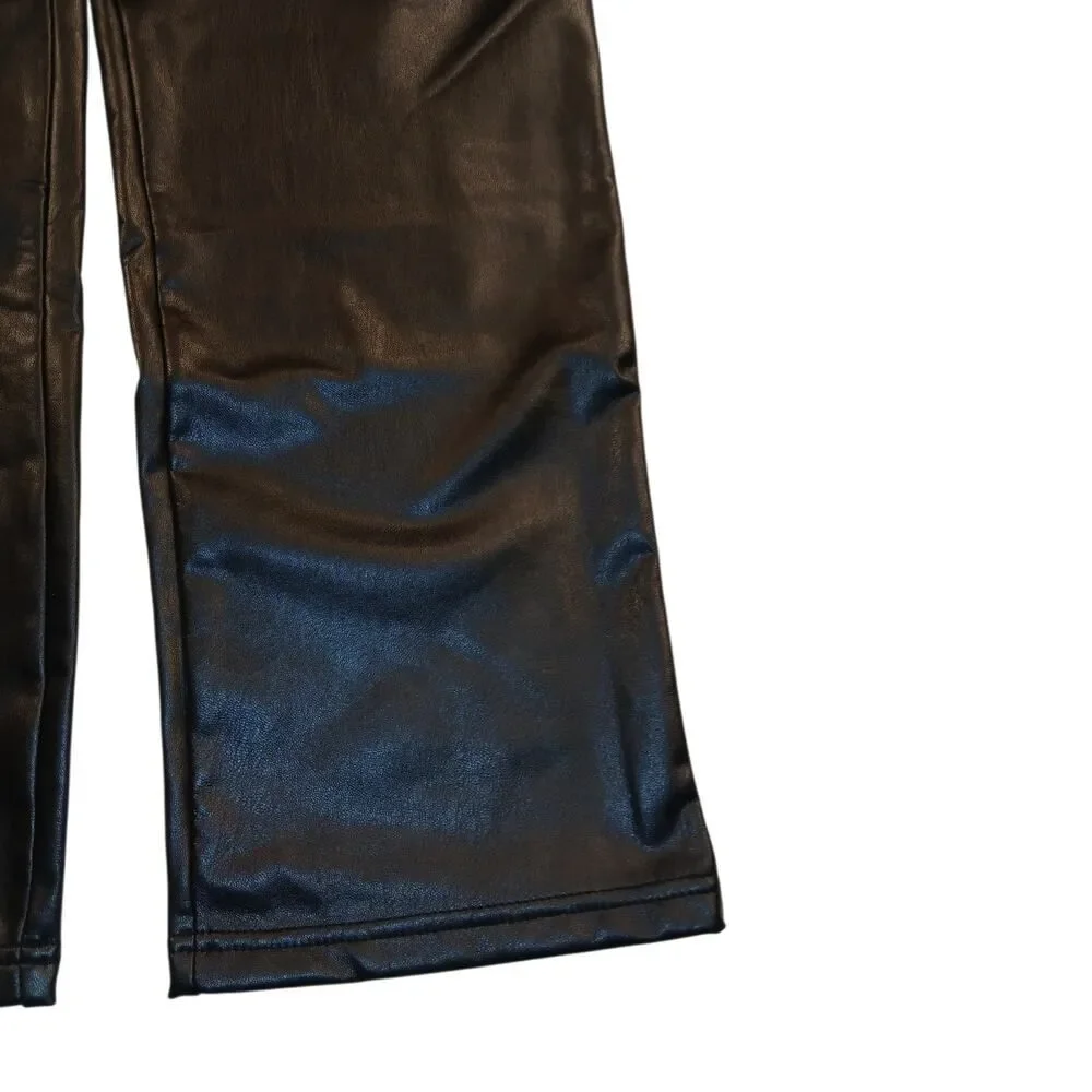 Sanctuary Women's Black Faux Leather Stretchy Pants w/Back Pockets - Size: M